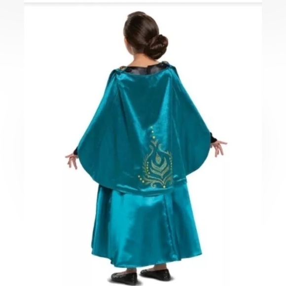 Disney Frozen 2 Anna Queen Deluxe Halloween Costume Dress w/Cape Sz XS 3-4 Years - Picture 11 of 17